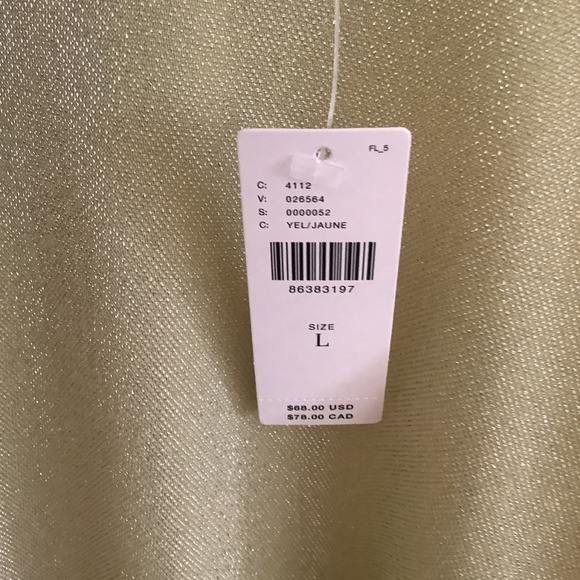 Anthropologie sparkle green dressy tee.  Size large.  Tag on.  Slightly sheer - Picture 3 of 3